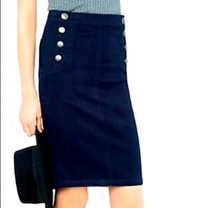 Pencil denim skirt